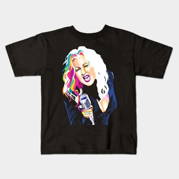 Cyndi Lauper Kids T-Shirt by Wijaya6661